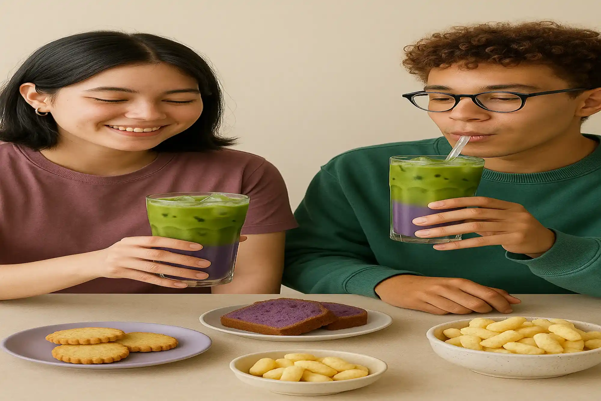 Ube Matcha Latte